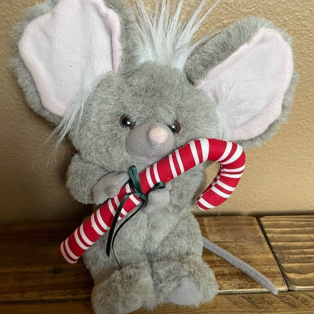 Heartland 1987 Plush Mouse with Candy Cane